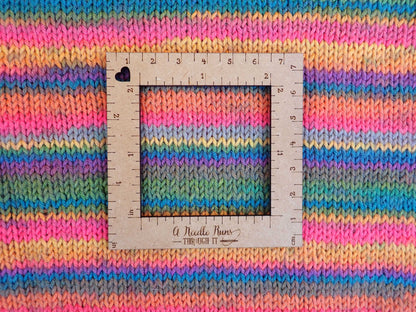 Knitting Gauge Swatch ruler, 4" ruler, 2"ruler or 1" ruler. Gauge Swatch crochet gauge ruler. Knitting tools