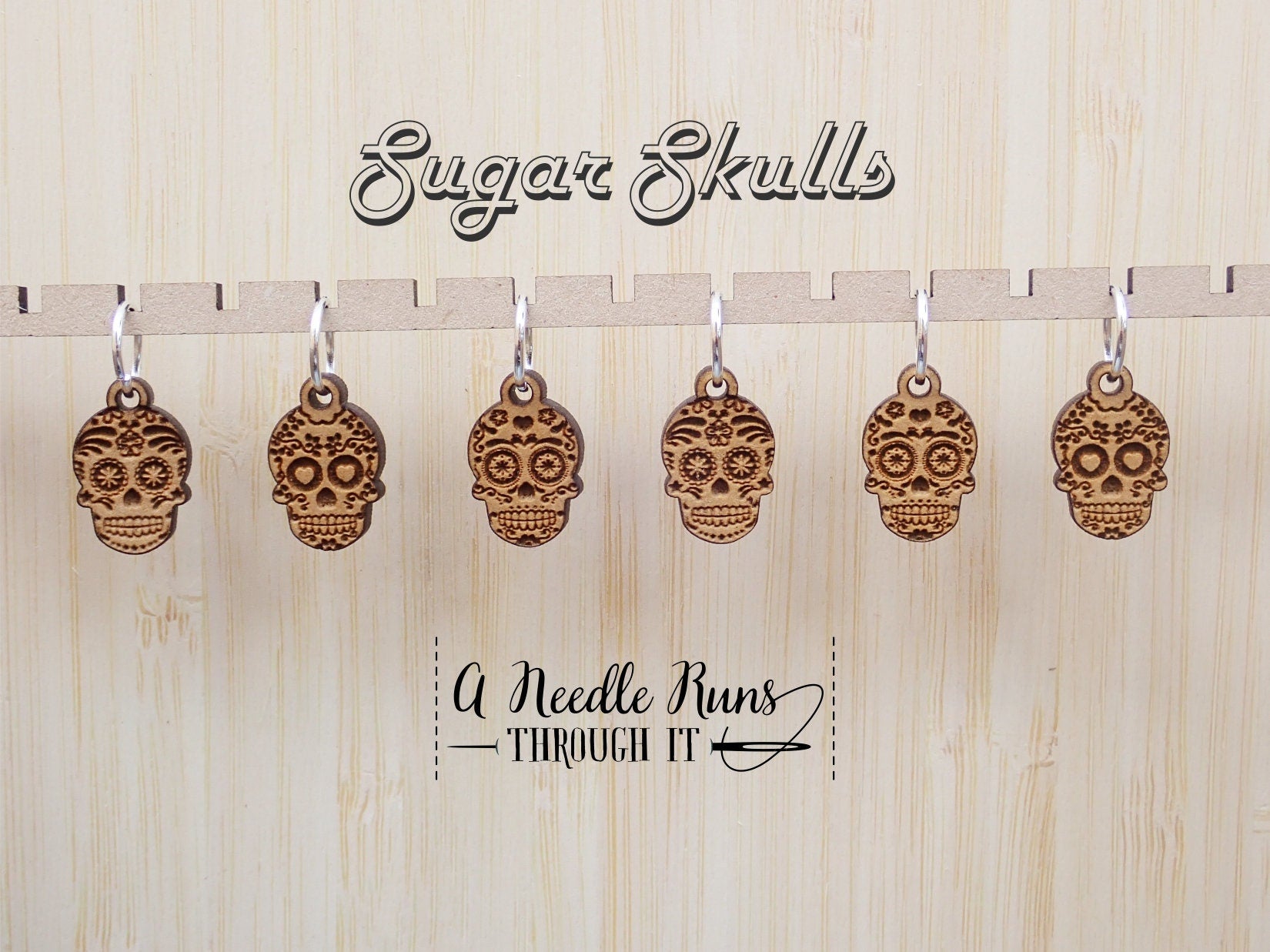 Sugar skulls Stitch marker set, sock knitter, knitter gift, snag free stitch markers,crochet skull stitch markers,dia de los muertos markers