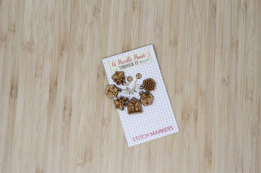 Beekeper Stitch marker set, knitter gift, snag free stitch markers, bee stitch markers, beekeeper stitch markers. Crochet Progress Keepers