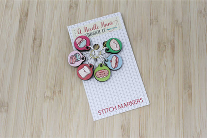 Kawaii Sweets, Stitch markers set, sock knitter, happy food snag free stitch markers, kawaii stitch markers, color stitch markers