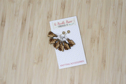 Rosie Stitch marker set, snag free stitch markers. Rosie the Riveter stitch markers for knitting. Snag Free Stitch markers, crochet Feminist