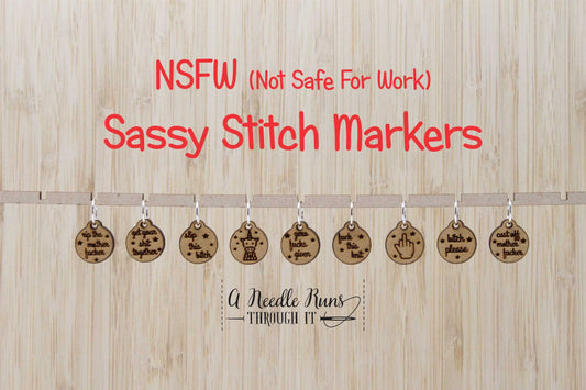 NSFW (not safe for work) Sassy Stitch Markers for Knitting