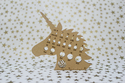Pretty Unicorn Knitting Needle gauge, small needle gauge. magical unicorn needle gauge for knitting needles