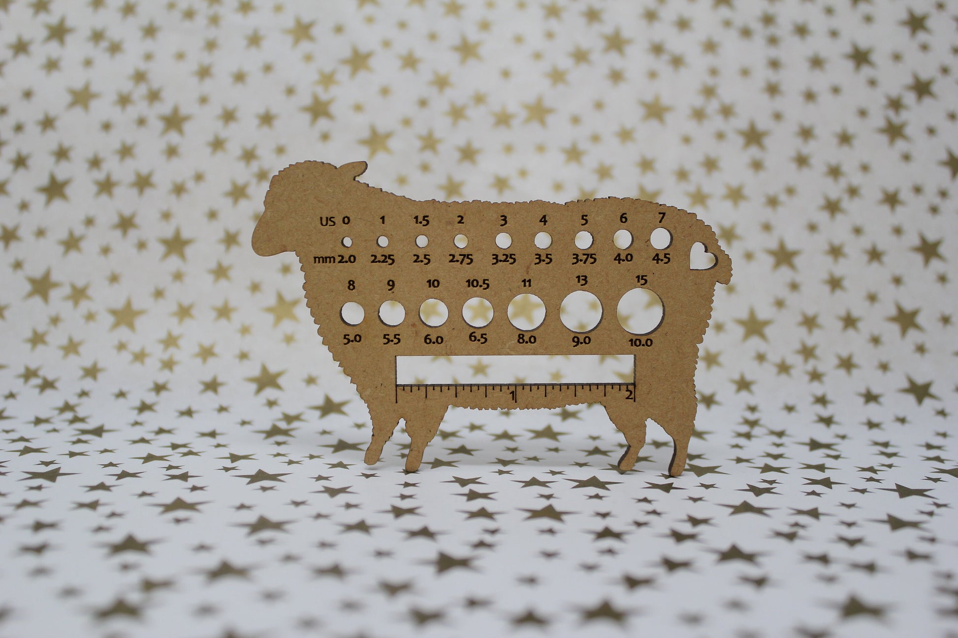 Sheep Knitting Needle gauge, small needle gauge. cute sheep needle gauge for knitting needles. All sizes 2" needle knitting gauge