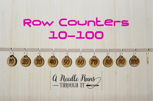 10-100 numbers Row Counter Stitch markers. Row counter for knitting or crochet. Stitch count markers for Knitting and Crochet. Clasp markers