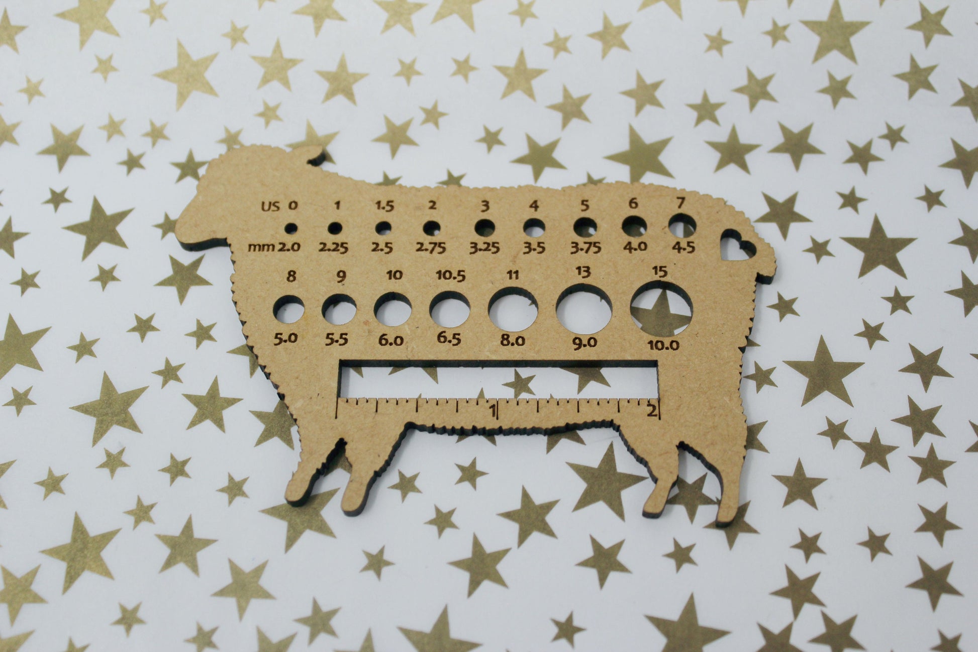 Sheep Knitting Needle gauge, small needle gauge. cute sheep needle gauge for knitting needles. All sizes 2" needle knitting gauge