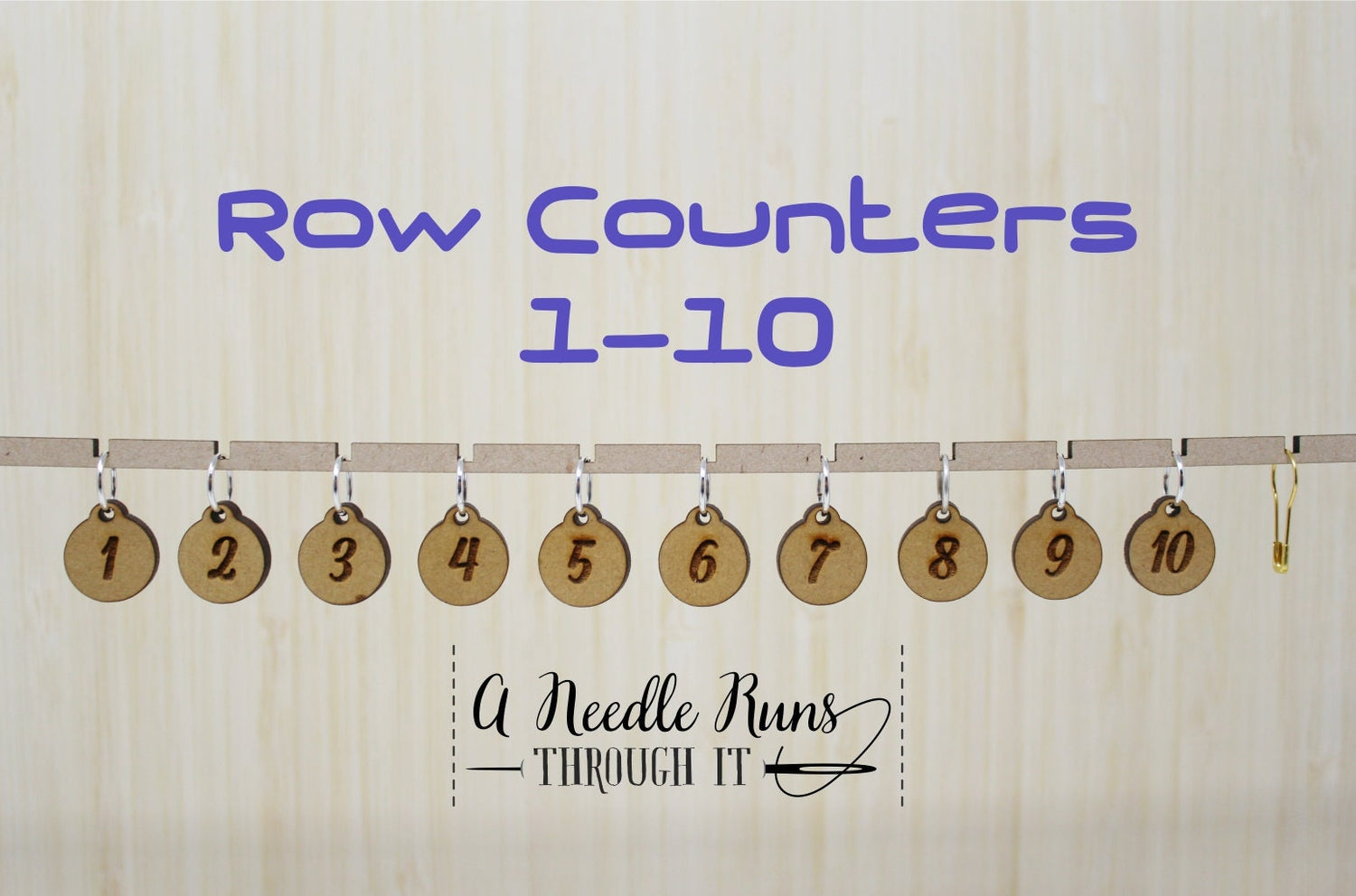 1-10 numbers Row Counter Stitch markers. Row counter for knitting or crochet. Stitch count markers for Knitting and Crochet. Clasp markers