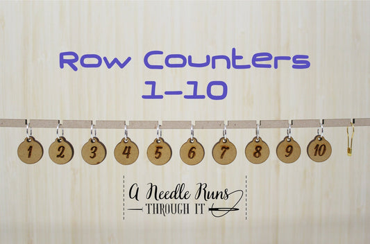 1-10 numbers Row Counter Stitch markers. Row counter for knitting or crochet. Stitch count markers for Knitting and Crochet. Clasp markers