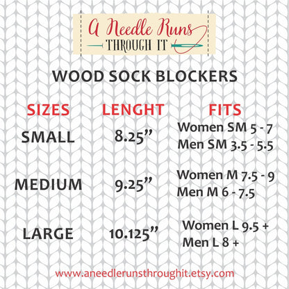 Bee Sock Blockers, Baltic Birch Honey Bee Design Wood Sock blockers, pair of blockers for knitting socks. S, M, L sizes. Wood sock form