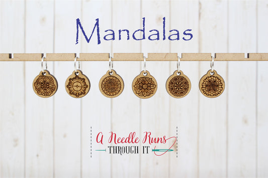 Mandala stitch marker set, snag free stitch markers. stitch markers for knitting. Snag Free Stitch markers, Crochet progress keepers