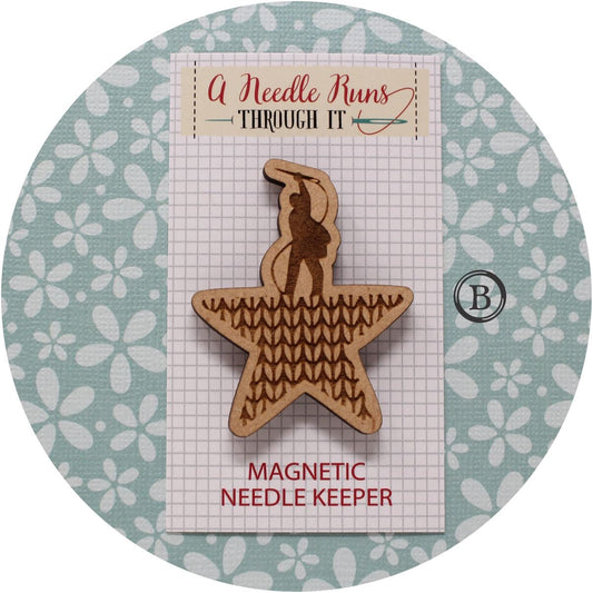 Cross Stitch Needle Minder, Cross Stitch Designs, Wood Magnetic Needleminder. Hand embroidery, Needle Keeper. Cute design needle minders