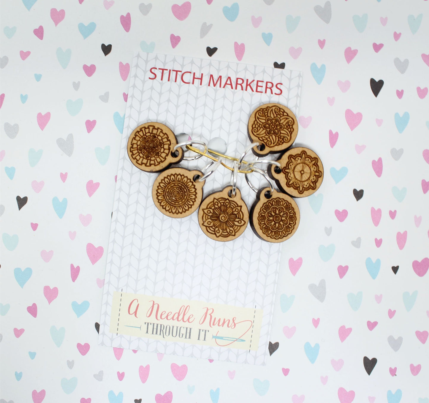 Mandala stitch marker set, snag free stitch markers. stitch markers for knitting. Snag Free Stitch markers, Crochet progress keepers