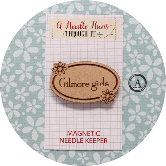 Cross Stitch Needle Minder, Cross Stitch Designs, Wood Magnetic Needle Minder. Hand embroidery, Needle Keeper. G Girls Needle Keeper