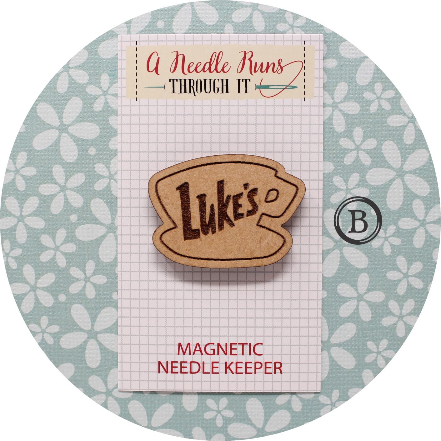 Cross Stitch Needle Minder, Cross Stitch Designs, Wood Magnetic Needle Minder. Hand embroidery, Needle Keeper. G Girls Needle Keeper