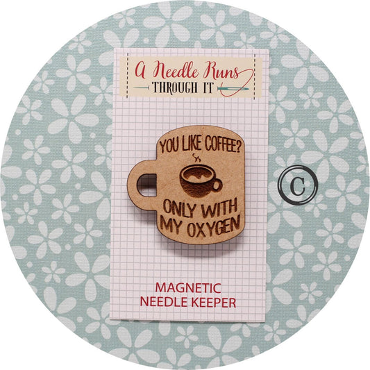 Cross Stitch Needle Minder, Cross Stitch Designs, Wood Magnetic Needle Minder. Hand embroidery, Needle Keeper. G Girls Needle Keeper