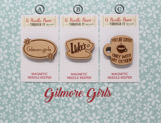 Cross Stitch Needle Minder, Cross Stitch Designs, Wood Magnetic Needle Minder. Hand embroidery, Needle Keeper. G Girls Needle Keeper