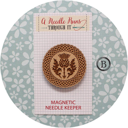 Cross Stitch Needle Minder, Outlander needleminder, Wood Magnetic Needle Minder. Hand embroidery, Needle Keeper.Needleminder cross stitch