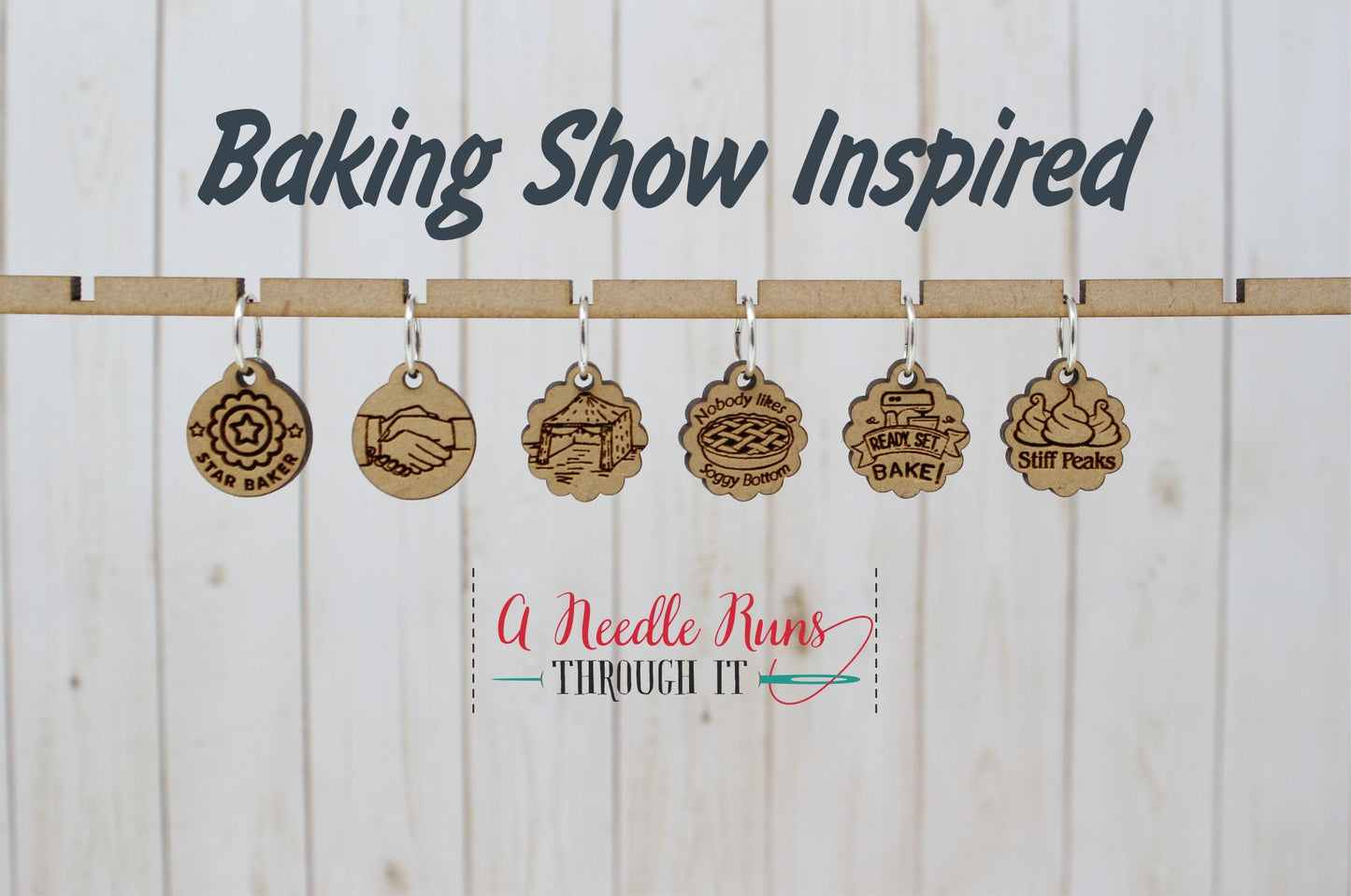 Baking Show inspired Stitch Markers for Knitting or crochet, Ready, set, bake stitch Markers for Knitting and Crochet, Star Baker