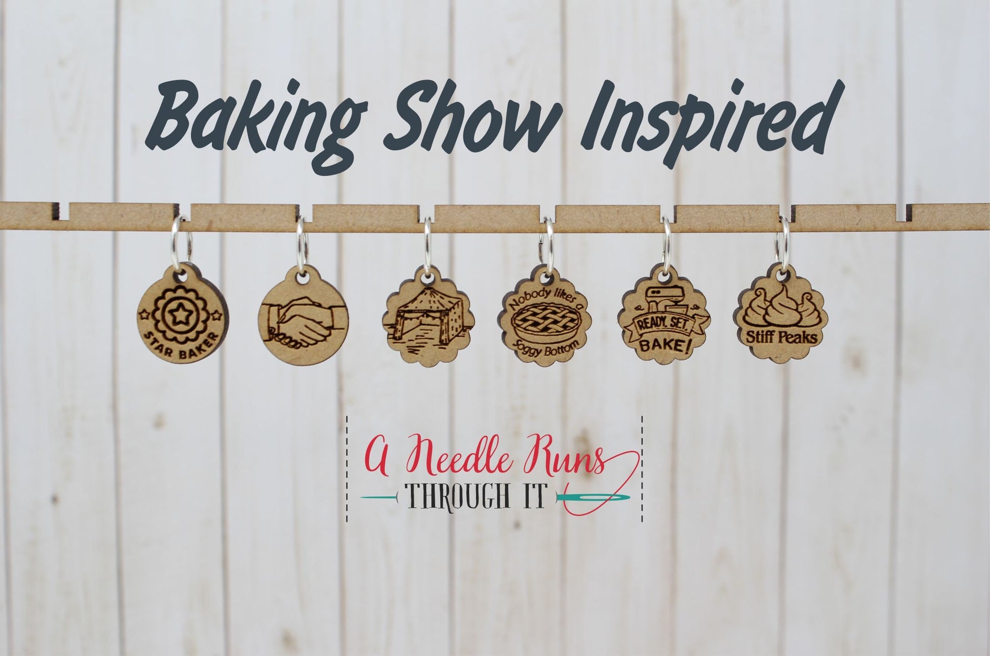 Baking Show inspired Stitch Markers for Knitting or crochet, Ready, set, bake stitch Markers for Knitting and Crochet, Star Baker