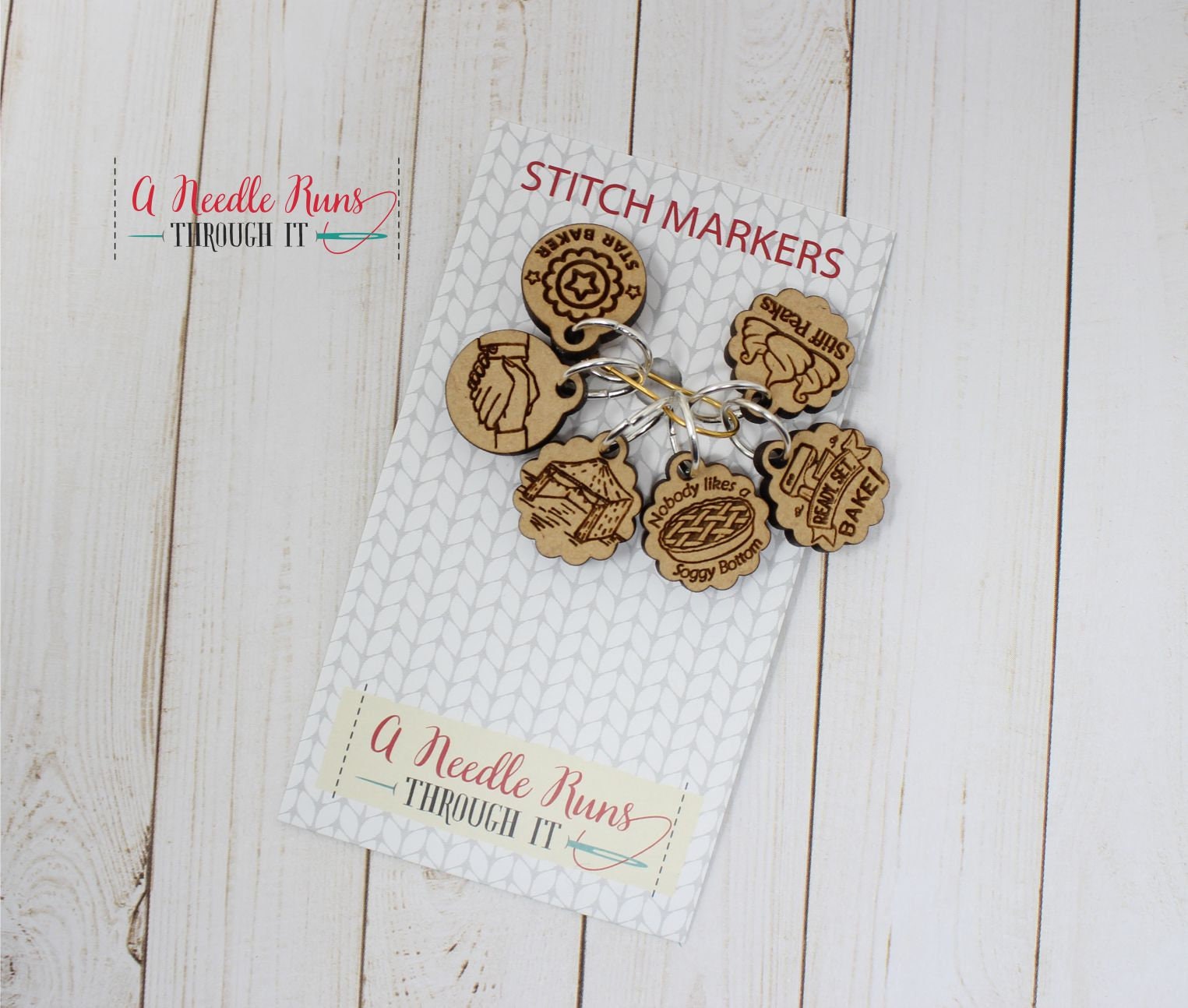 Baking Show inspired Stitch Markers for Knitting or crochet, Ready, set, bake stitch Markers for Knitting and Crochet, Star Baker