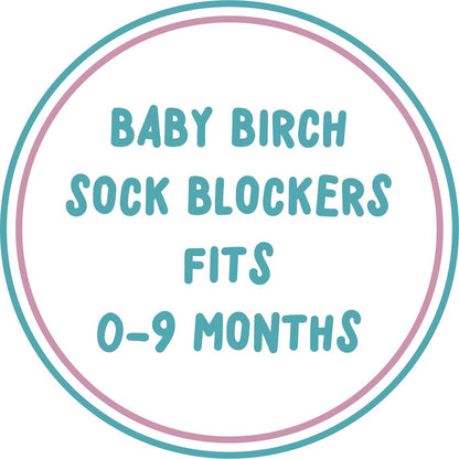ABC Blocks Baby Sock Blockers, Baltic Birch ABCD blocks Design Wood Sock blockers, pair of blockers for knitting baby socks. Baby sock form
