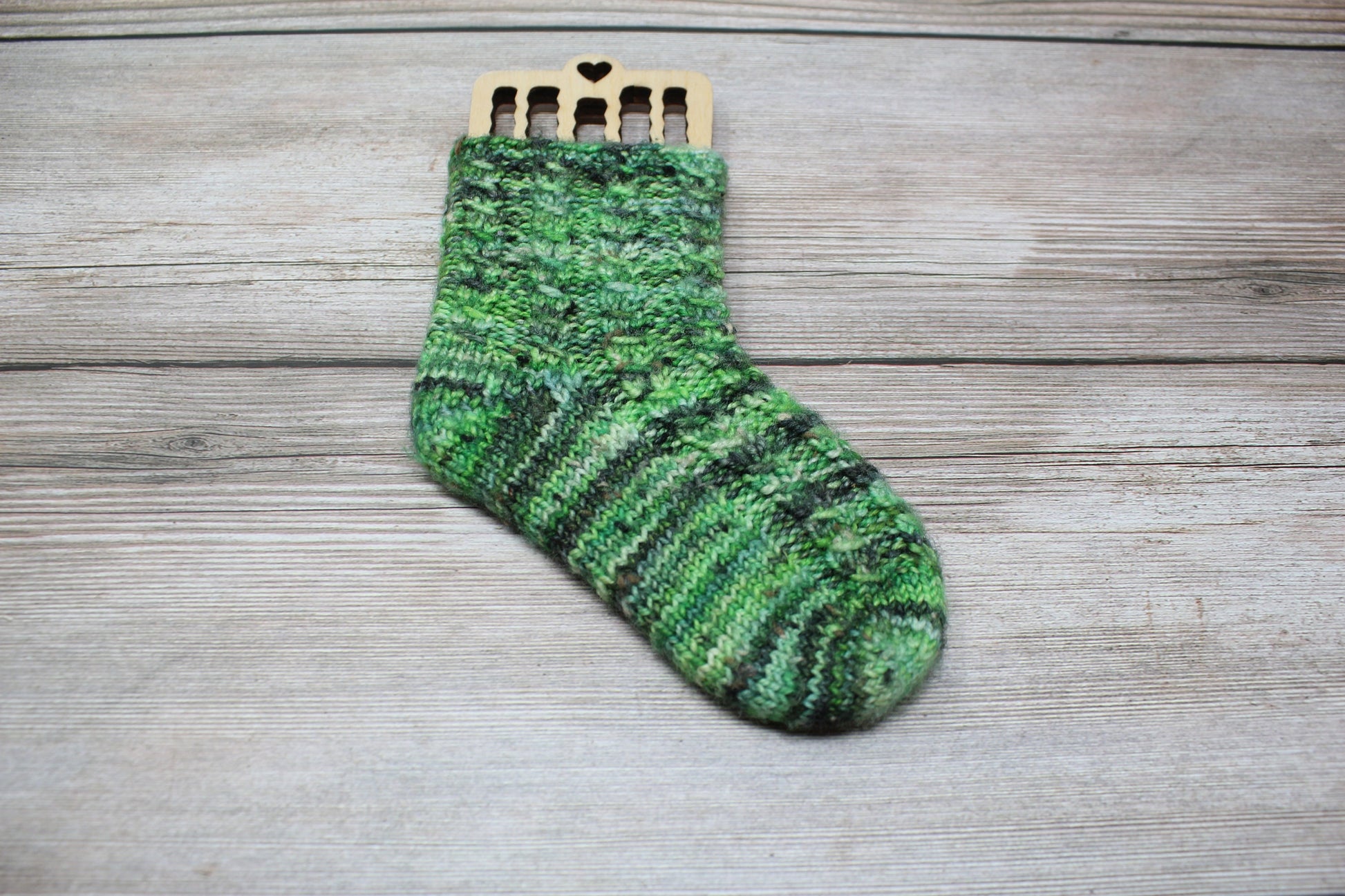 Stripes Baby Sock Blockers, Baltic Birch Stripes and hearts Wood Sock blockers, pair of blockers for knitting baby socks. Baby sock form