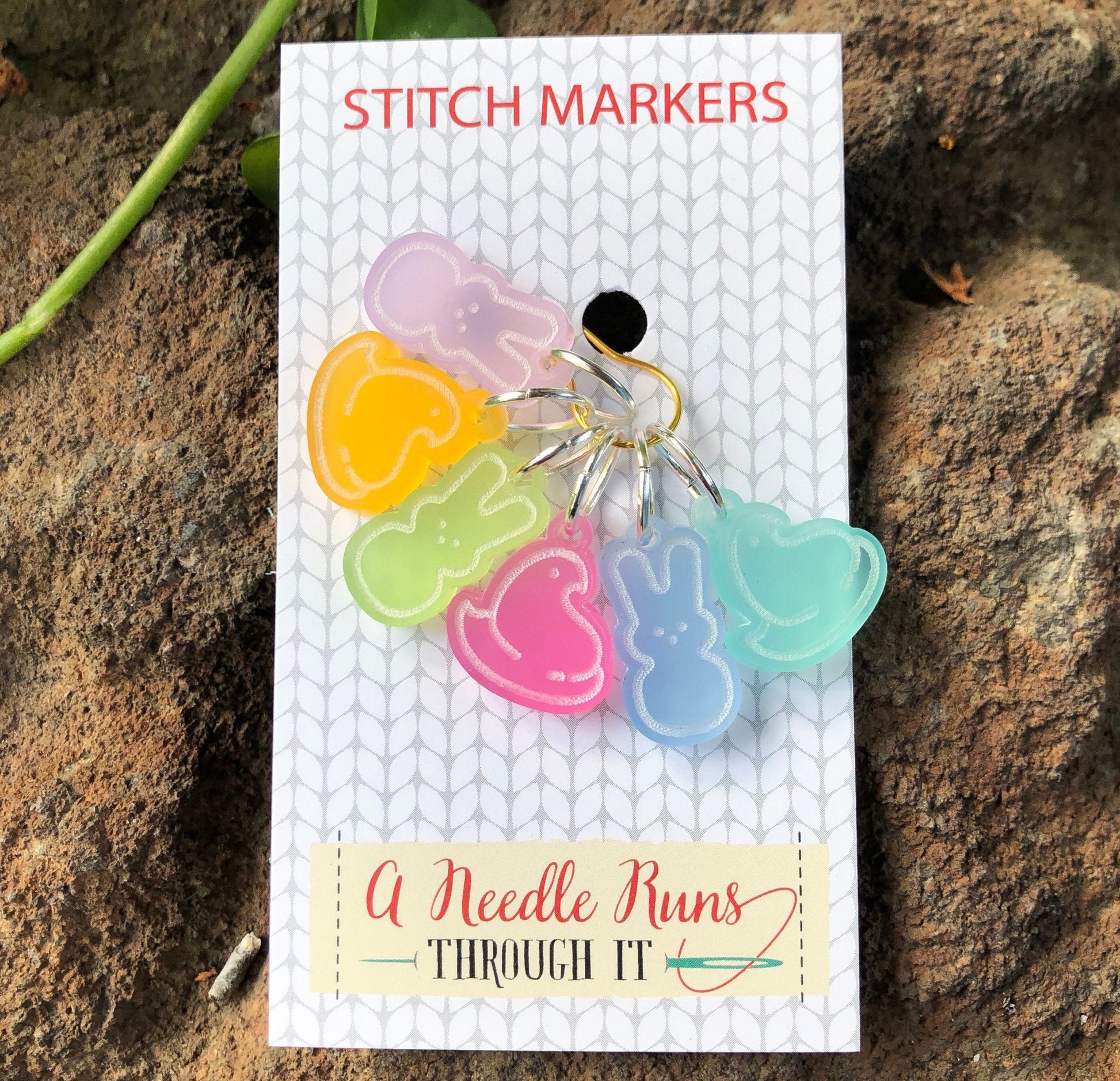 Peeps stitch markers for knitting or crochet. Progress keepers Hanging with my peeps. Easter peeps stitch markers. Cute Color Stitch markers