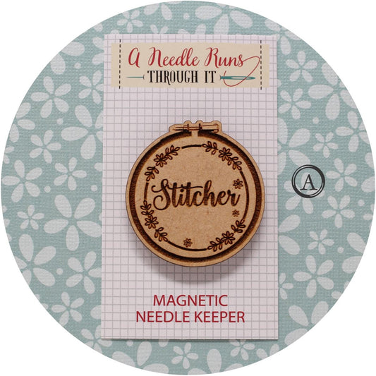 Cross Stitch Needle Minder, Cute stitcher needleminder,Wood Magnetic Needle Minder. Hand embroidery, Needle Keeper.Needleminder cross stitch