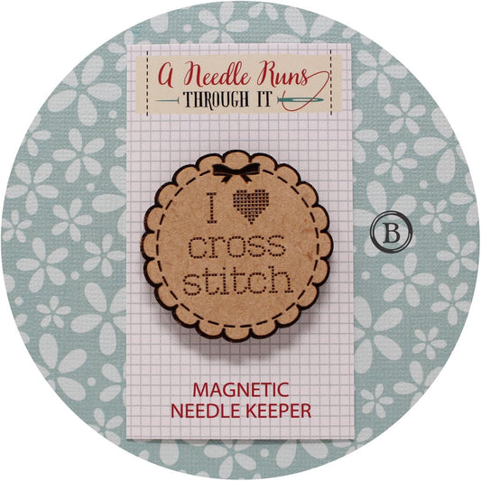Cross Stitch Needle Minder, Cute stitcher needleminder,Wood Magnetic Needle Minder. Hand embroidery, Needle Keeper.Needleminder cross stitch