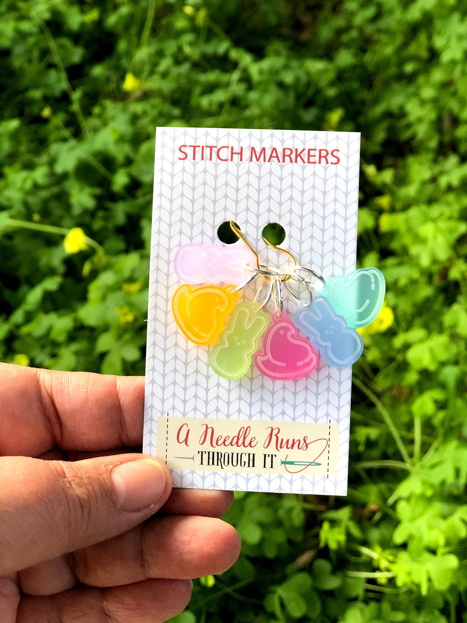 Peeps stitch markers for knitting or crochet. Progress keepers Hanging with my peeps. Easter peeps stitch markers. Cute Color Stitch markers