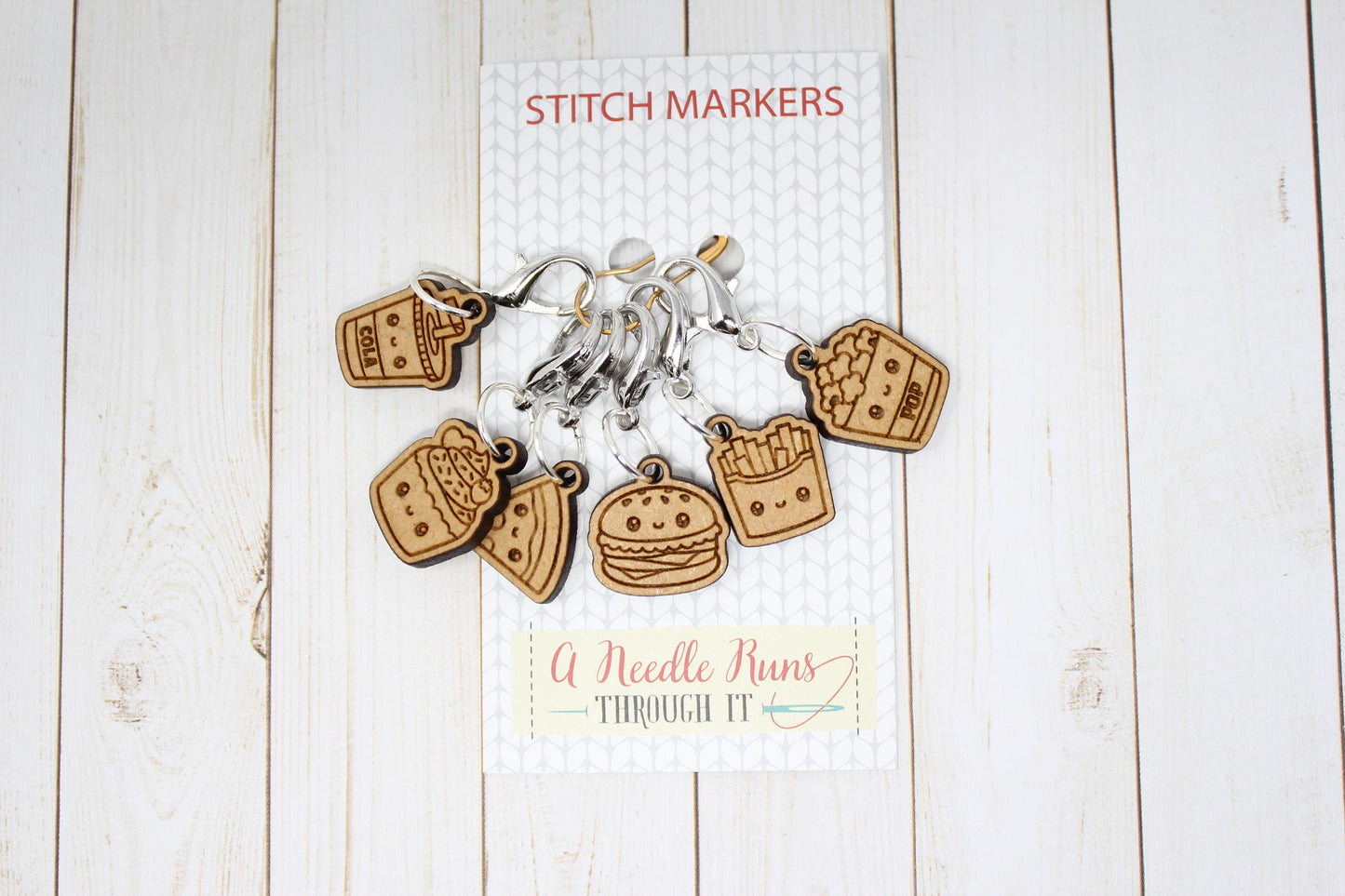 Kawaii snack foods Stitch Markers for Knitting or crochet, kawaii French fries pizza stitch Markers for Knitting and Crochet cute markers