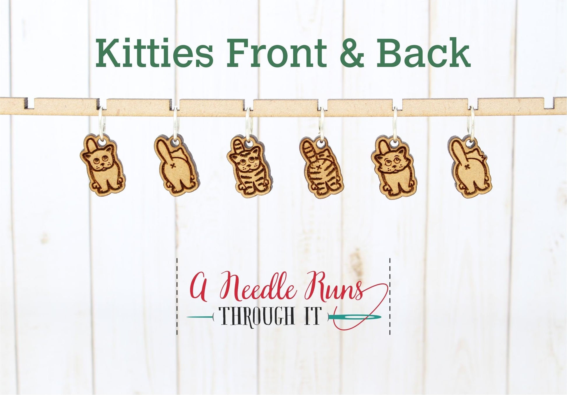 Kitties front and back Stitch markers set, sock knitter, knitter gift, snag free stitch markers. Cat crochet markers, progress keeper