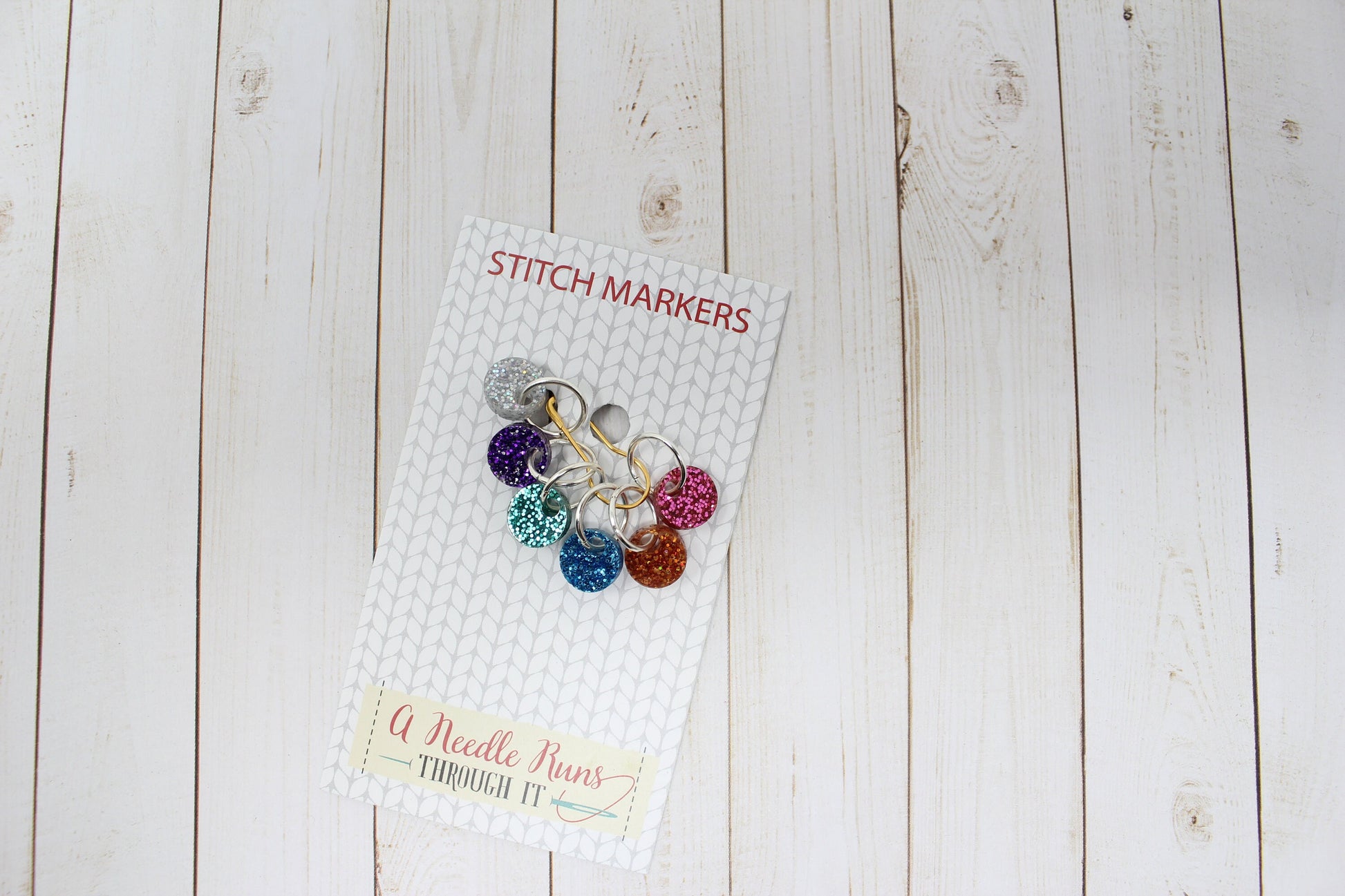 Tiny Sparkle rings stitch marker set for Knitting and crochet, Stitch markers for knitting, Progress keeper knitting markers.