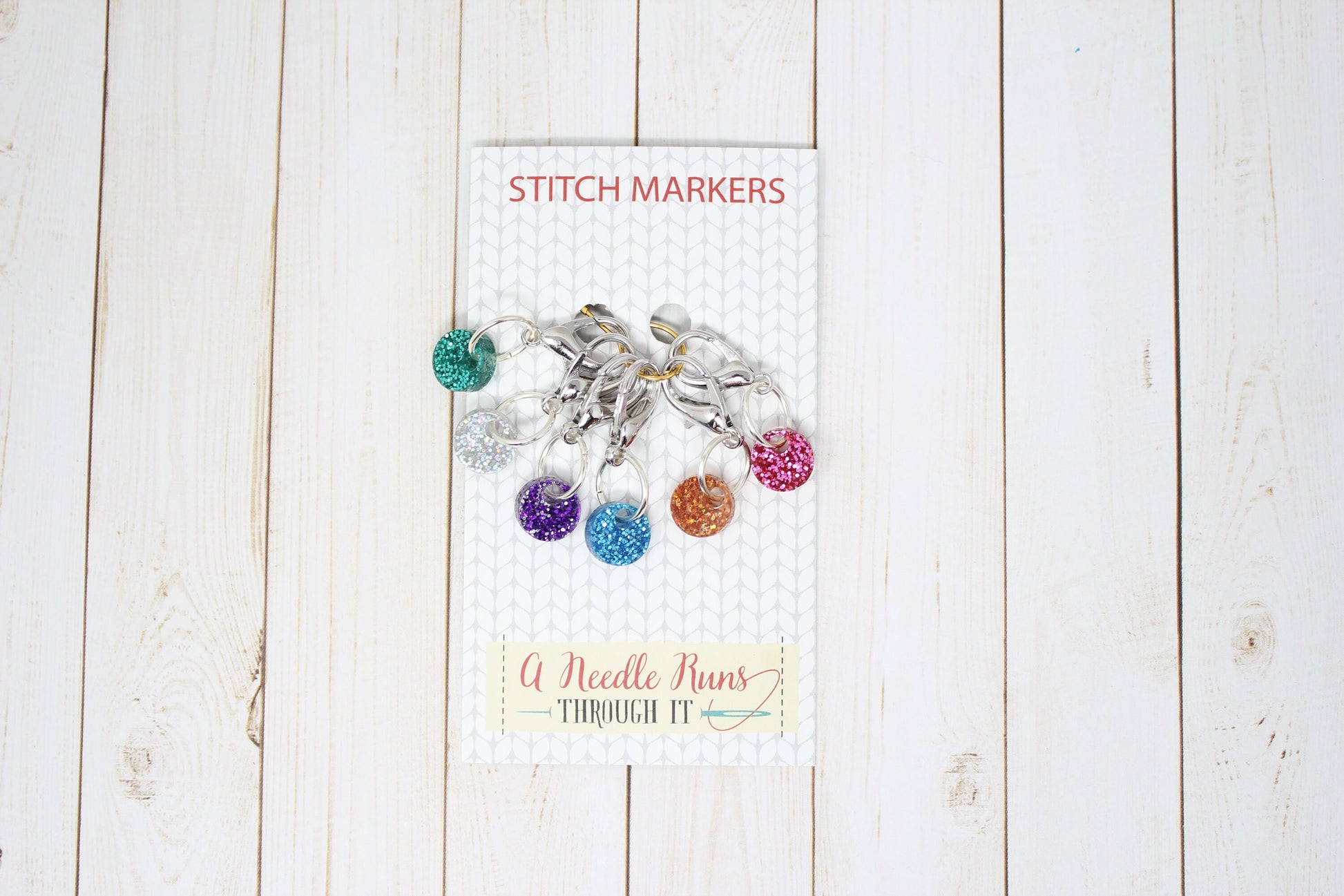 Tiny Sparkle rings stitch marker set for Knitting and crochet, Stitch markers for knitting, Progress keeper knitting markers.