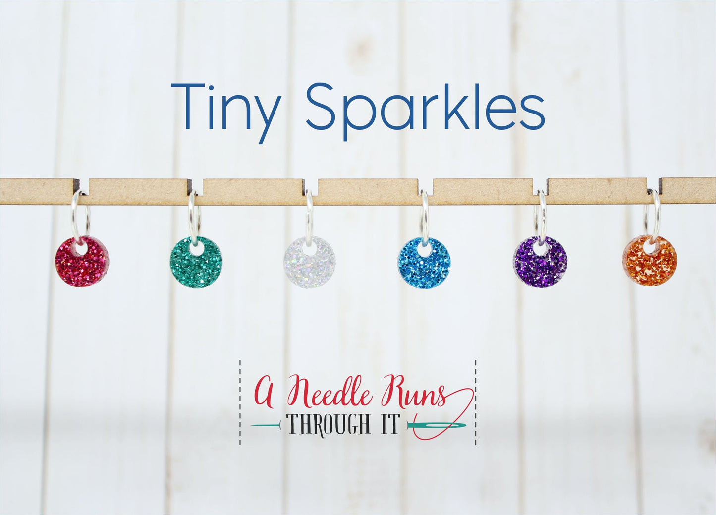 Tiny Sparkle rings stitch marker set for Knitting and crochet, Stitch markers for knitting, Progress keeper knitting markers.