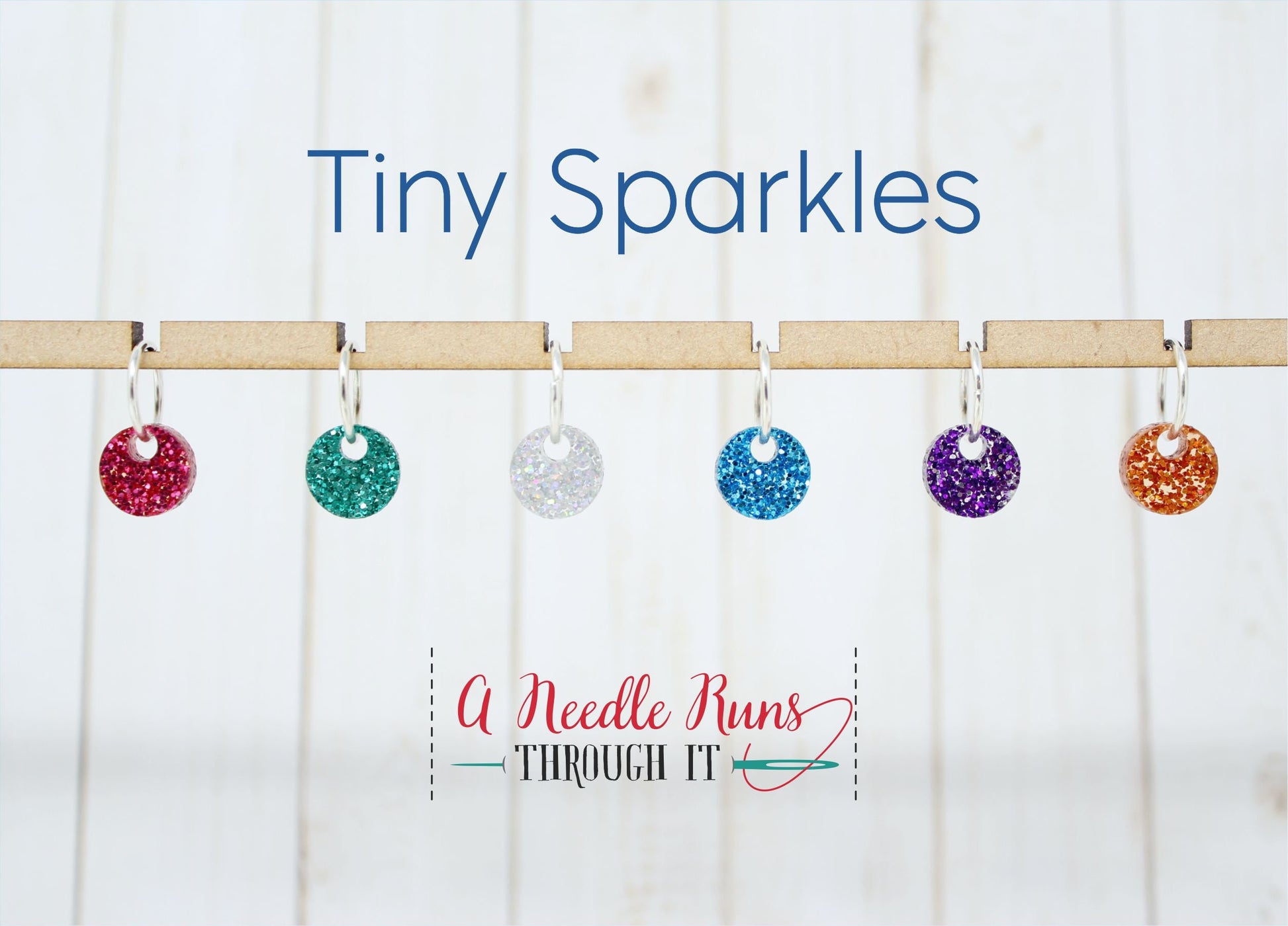 Tiny Sparkle rings stitch marker set for Knitting and crochet, Stitch markers for knitting, Progress keeper knitting markers.