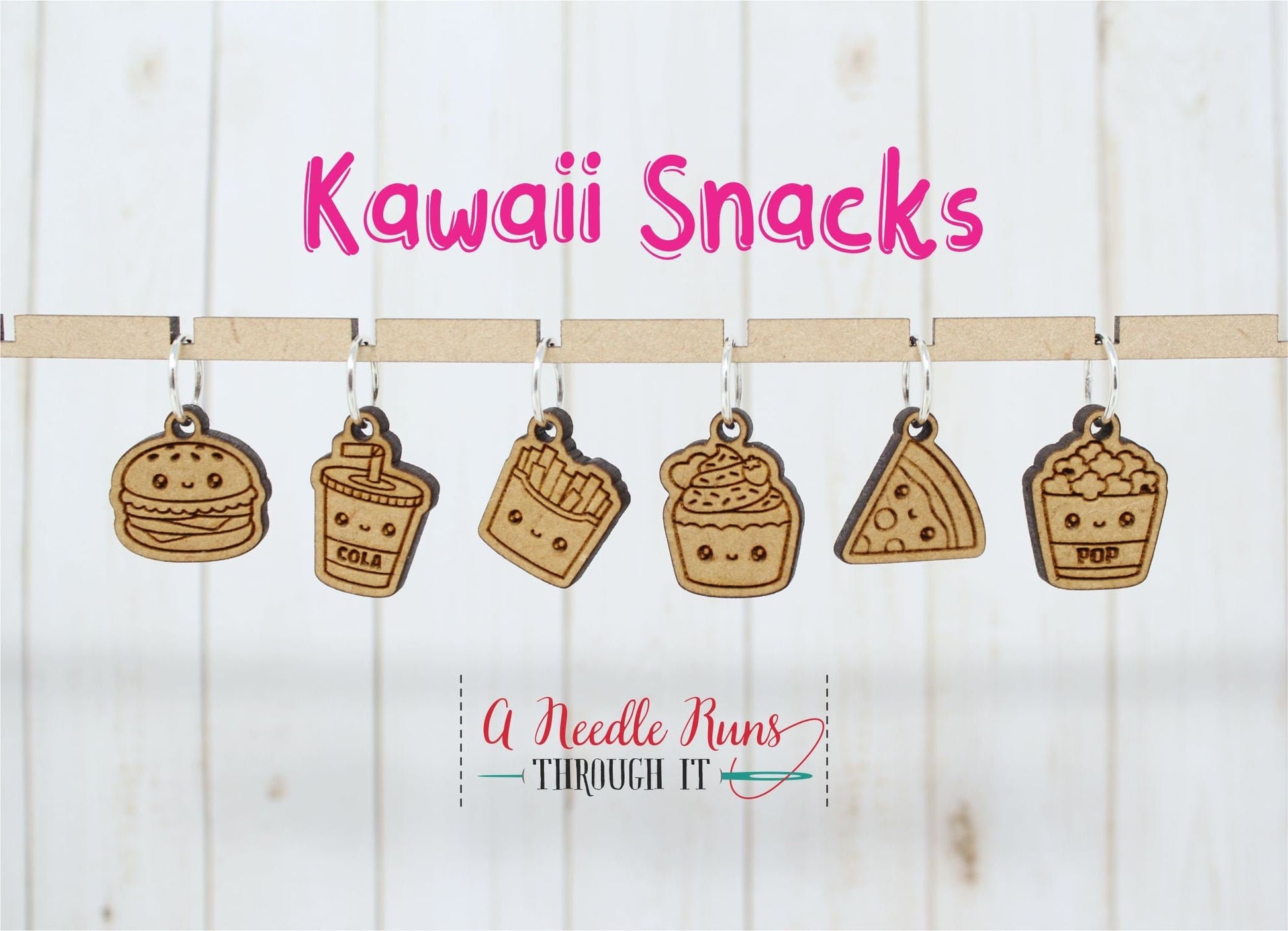 Kawaii snack foods Stitch Markers for Knitting or crochet, kawaii French fries pizza stitch Markers for Knitting and Crochet cute markers