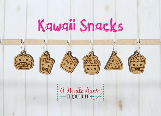 Kawaii snack foods Stitch Markers for Knitting or crochet, kawaii French fries pizza stitch Markers for Knitting and Crochet cute markers