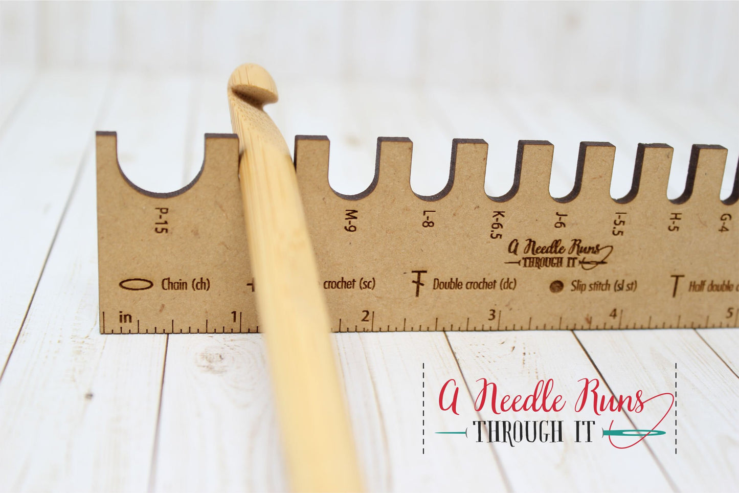 Crochet Hook Gauge. Wood crochet hook gauge tool. Crochet hook measuring gauge. crochet tools. Wooden crochet ruler and hook gauge