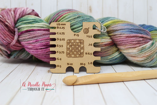 Crochet Hook Gauge. wood crochet hook gauge tool. Crochet hook measuring gauge. crochet tools