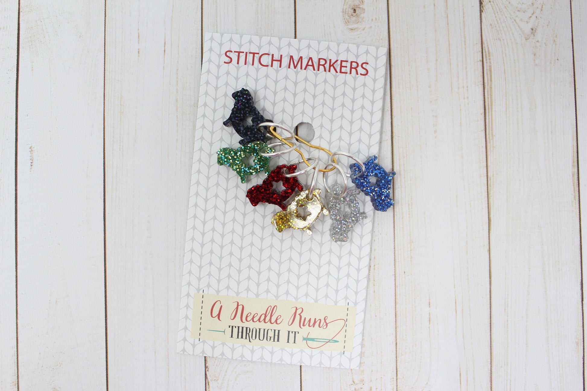 Sparkle Sheep Stitch Markers for Knitting or crochet, cute sheep acrylic stitch markers for knitting. Crochet progress keepers