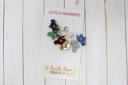 Sparkle Sheep Stitch Markers for Knitting or crochet, cute sheep acrylic stitch markers for knitting. Crochet progress keepers