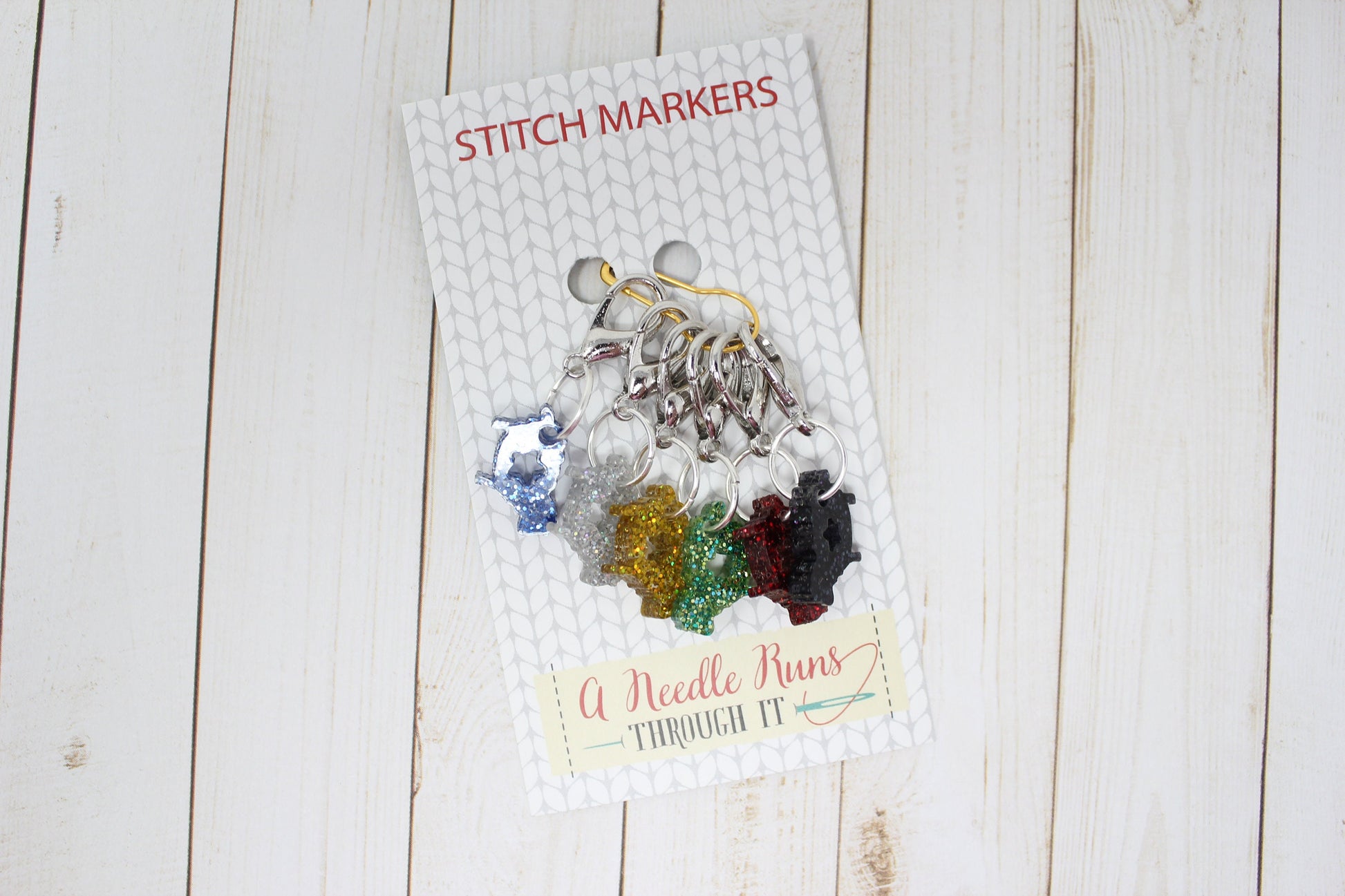 Sparkle Sheep Stitch Markers for Knitting or crochet, cute sheep acrylic stitch markers for knitting. Crochet progress keepers