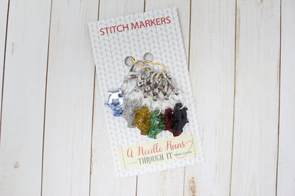 Sparkle Sheep Stitch Markers for Knitting or crochet, cute sheep acrylic stitch markers for knitting. Crochet progress keepers