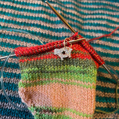 Sparkle Sheep Stitch Markers for Knitting or crochet, cute sheep acrylic stitch markers for knitting. Crochet progress keepers
