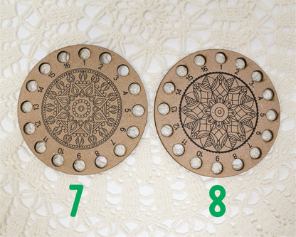 Color your own mandala Thread Holder, Wood embroidery thread holder, embroidery floss holder. Thread palette for cross stitch and needlework