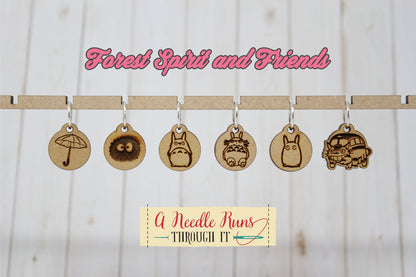 Forest friends. cute stitch markers for knitting and crochet. Progress keepers. Knitting stitch markers.