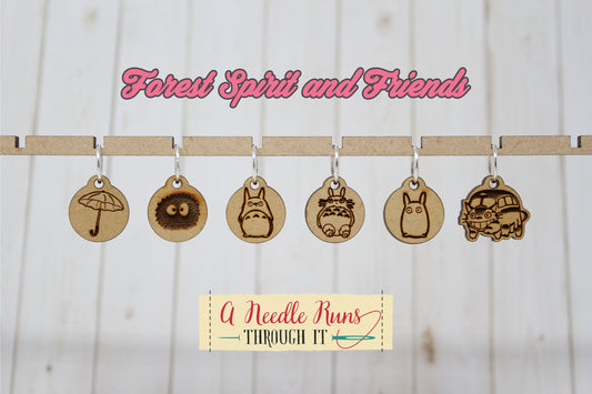 Forest friends. cute stitch markers for knitting and crochet. Progress keepers. Knitting stitch markers.
