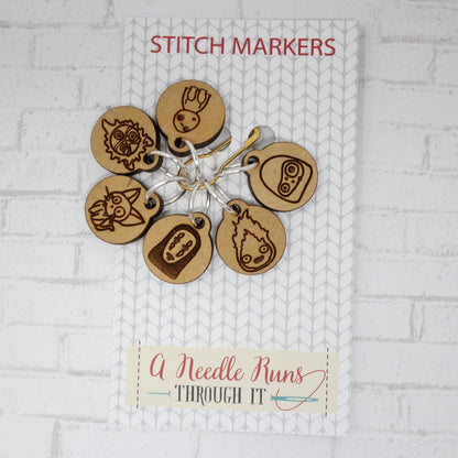 Forest friends. cute stitch markers for knitting and crochet. Progress keepers. Knitting stitch markers.