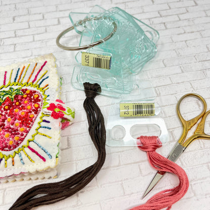 Embroidery Thread holder,acrylic floss keeper for embroidery thread.Thread minder Hand embroidery floss thread drops.Cross Stitch floss drop